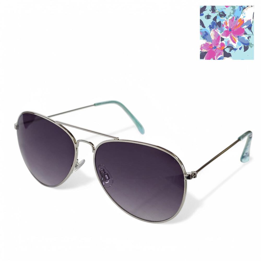 NWT Vera Bradley Women's Metal Frame 55mm Aviator Sunglasses